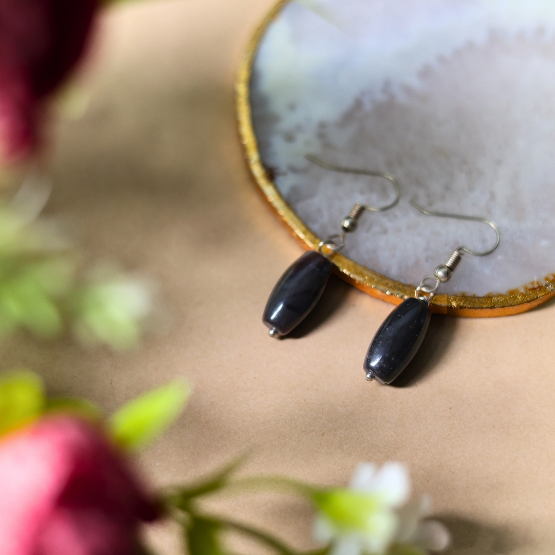 Black Sulemani Crystal Earrings for Women | Healing Stone Jewelry