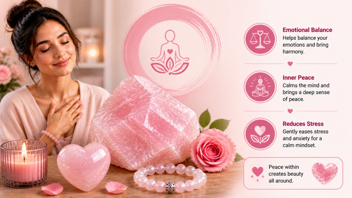 rose quartz benefits for love and healing