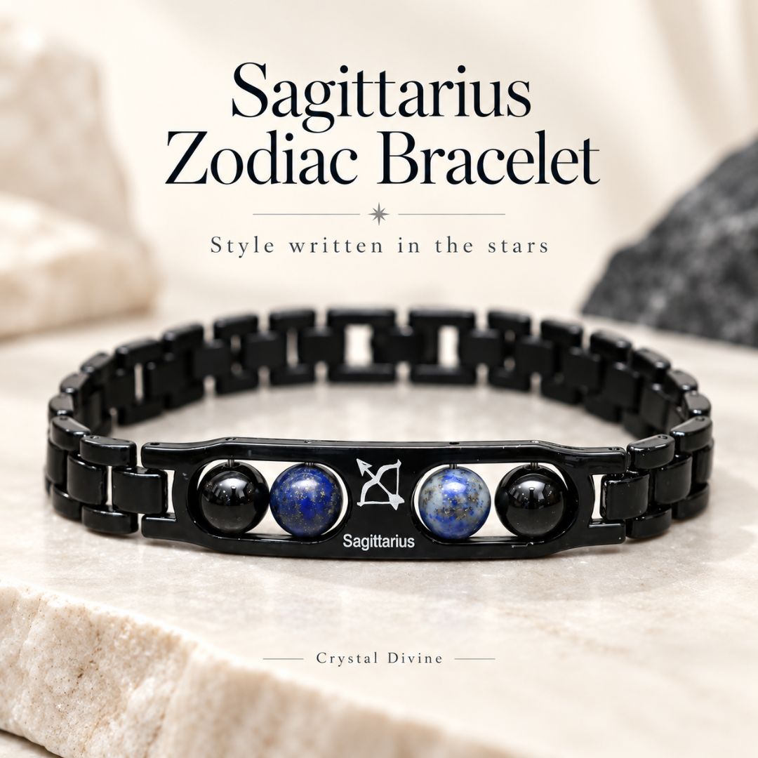 Sagittarius Zodiac Bracelet with Certificate-8mm(Confidence, Positivity & Spiritual Growth)