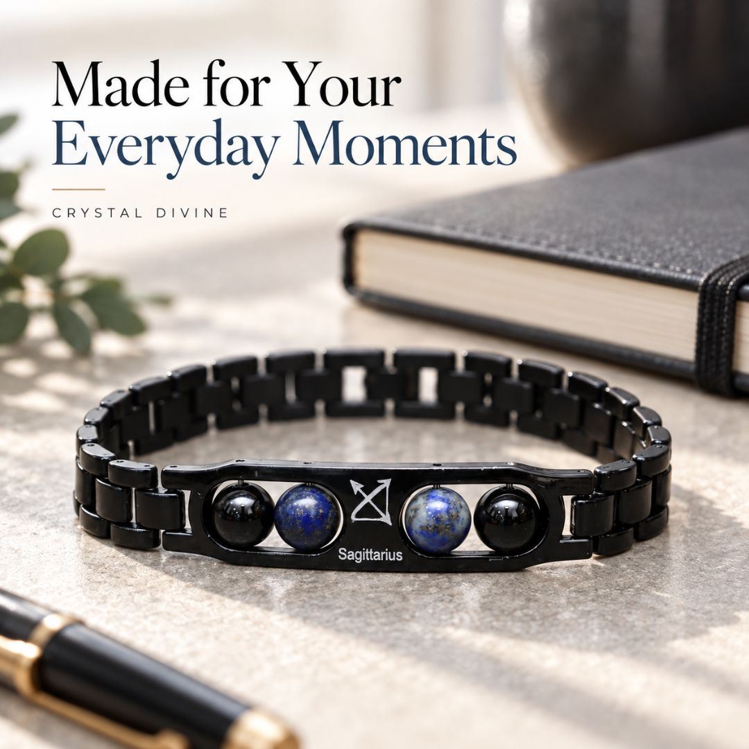 Sagittarius Zodiac Bracelet with Certificate-8mm(Confidence, Positivity & Spiritual Growth)