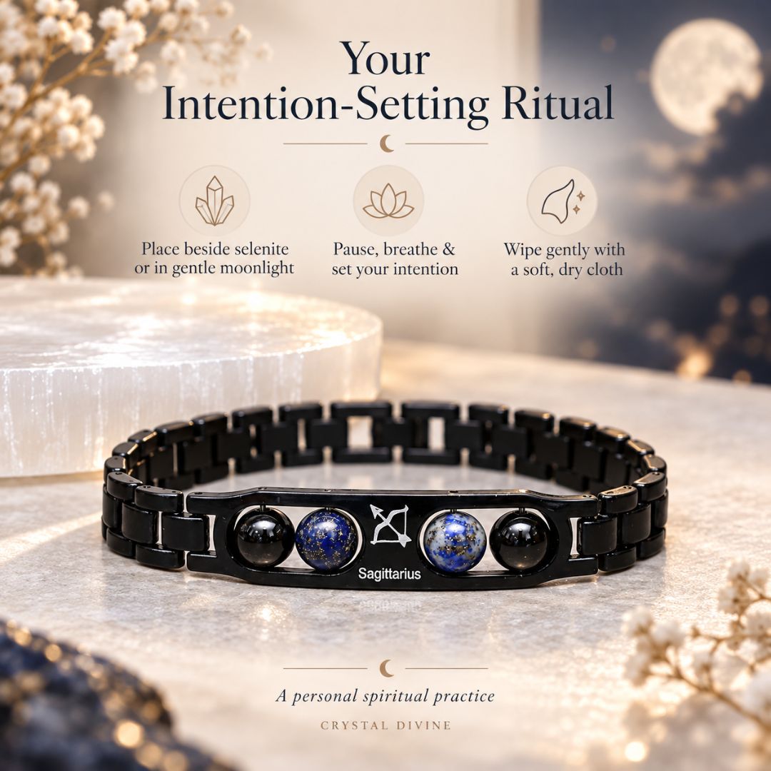 Sagittarius Zodiac Bracelet with Certificate-8mm(Confidence, Positivity & Spiritual Growth)