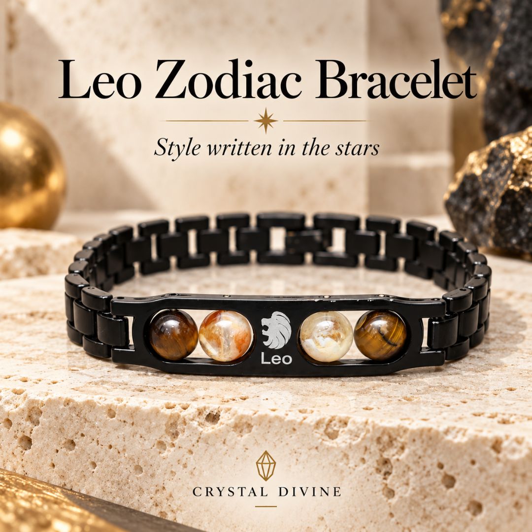 Leo Zodiac Bracelet with Certificate-8mm (Confidence & Courage)