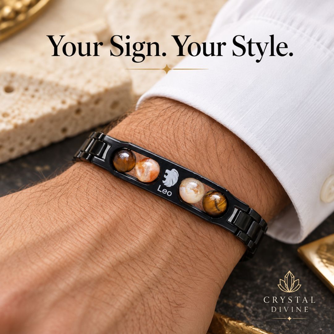 Leo Zodiac Bracelet with Certificate-8mm (Confidence & Courage)