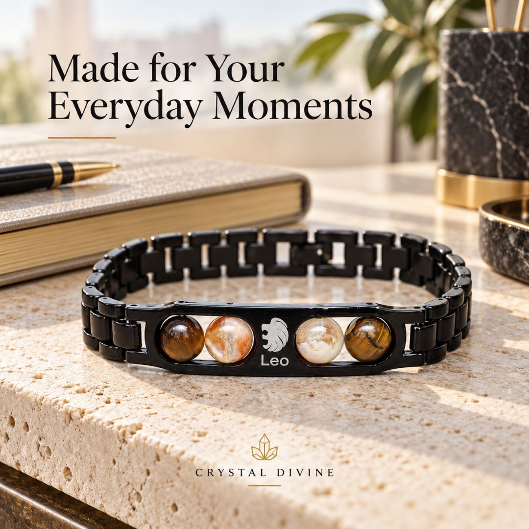 Leo Zodiac Bracelet with Certificate-8mm (Confidence & Courage)