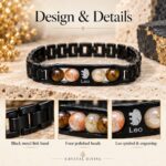 Leo Zodiac Bracelet with Certificate-8mm (Confidence & Courage)