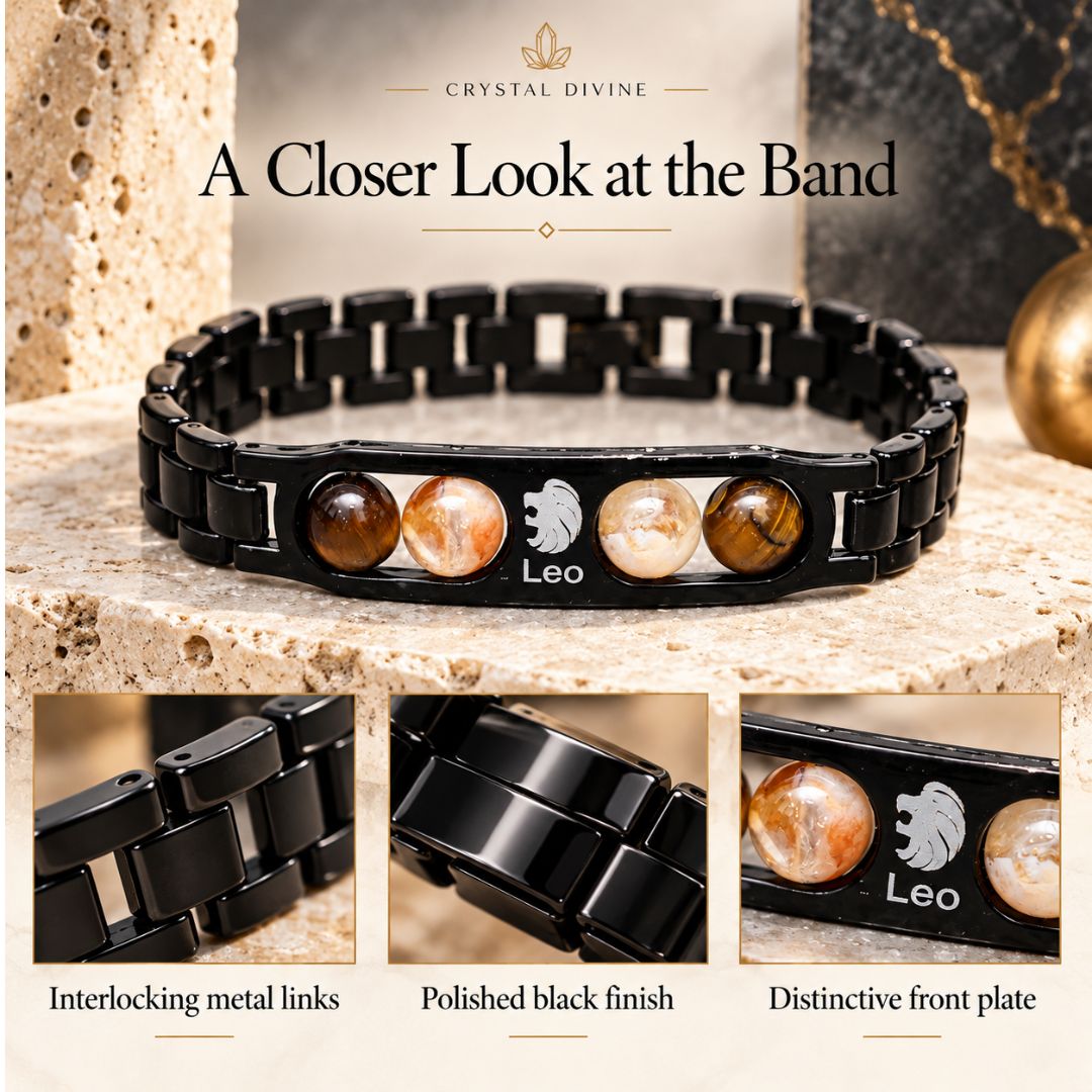 Leo Zodiac Bracelet with Certificate-8mm (Confidence & Courage)
