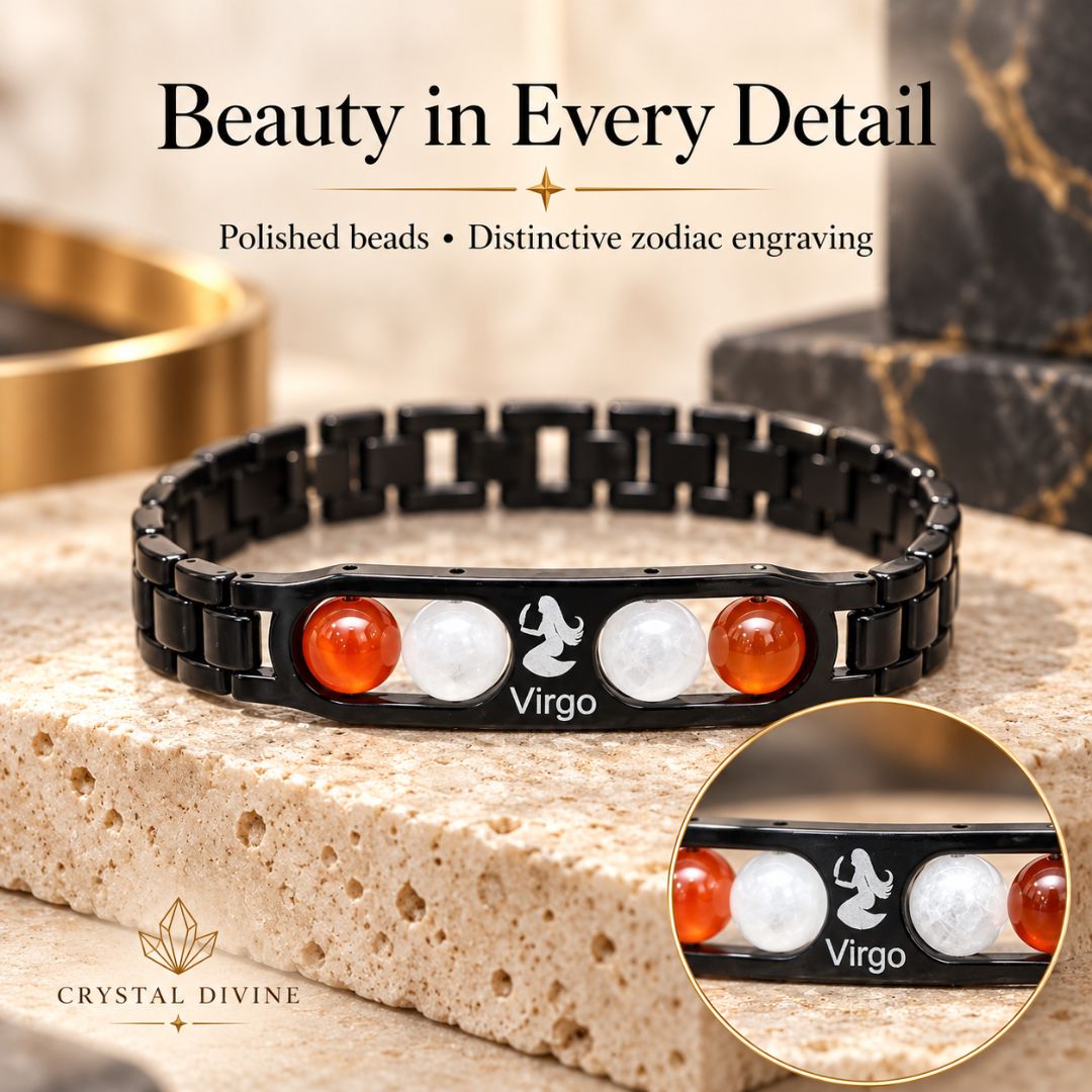 Virgo Zodiac Bracelet with Certificate-8mm(Confidence & Self-Worth)