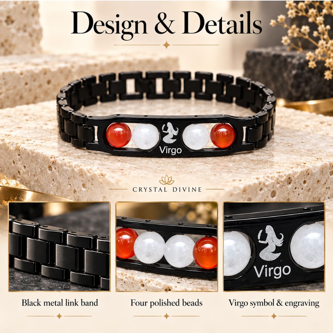 Virgo Zodiac Bracelet with Certificate-8mm(Confidence & Self-Worth)