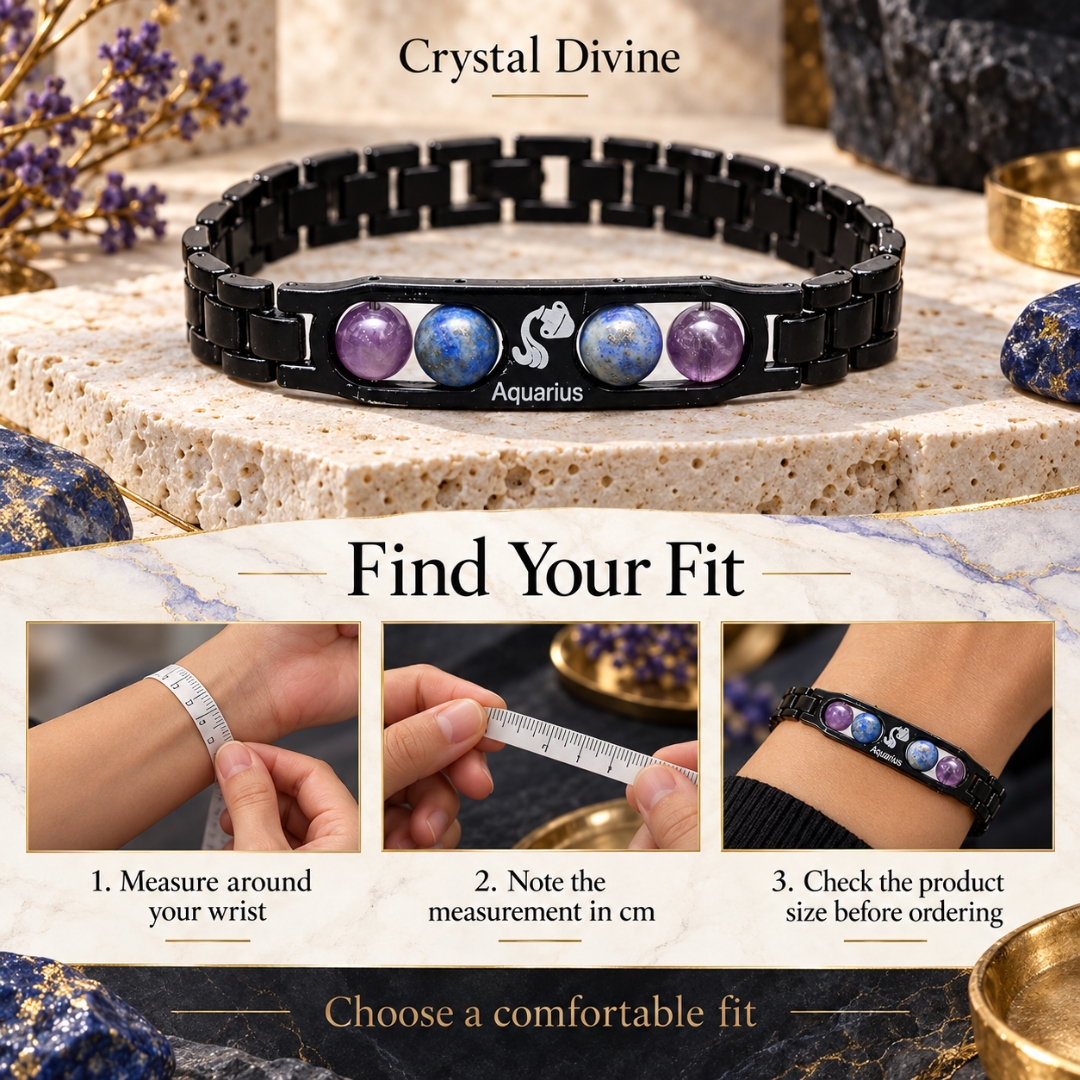 Aquarius Zodiac Bracelet with Certificate-8mm(Boosts Creativity & Innovation)