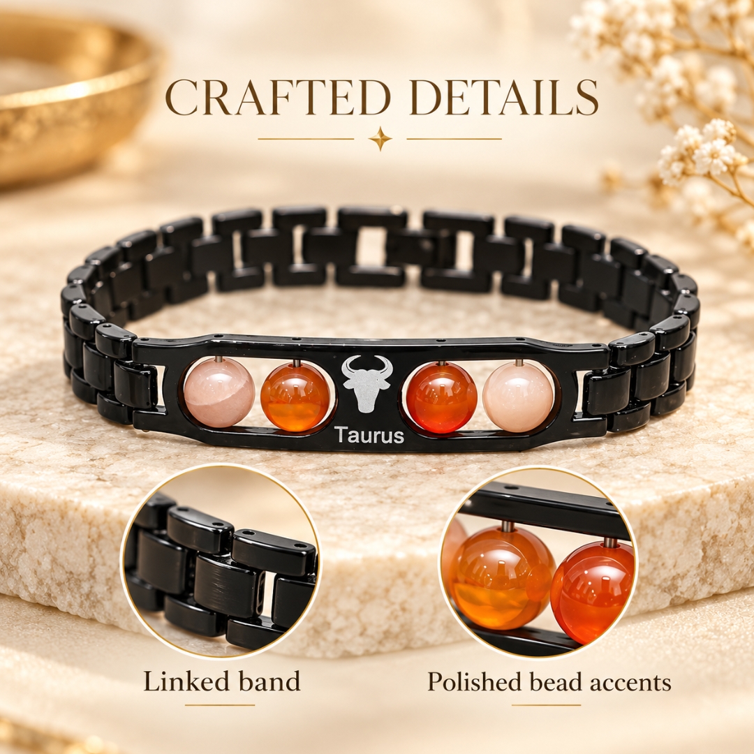 Taurus Zodiac Bracelet with Certificate-8mm(Stability & Grounding)