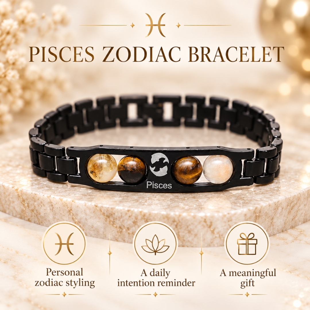 Pisces Zodiac Bracelet with Certificate-8mm (Emotional balance & inner peace)