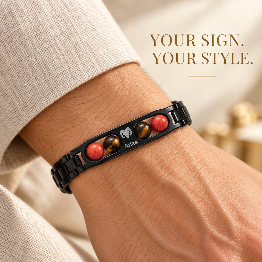 Aries Zodiac Bracelet-8mm(Boosts Motivation & Energy)