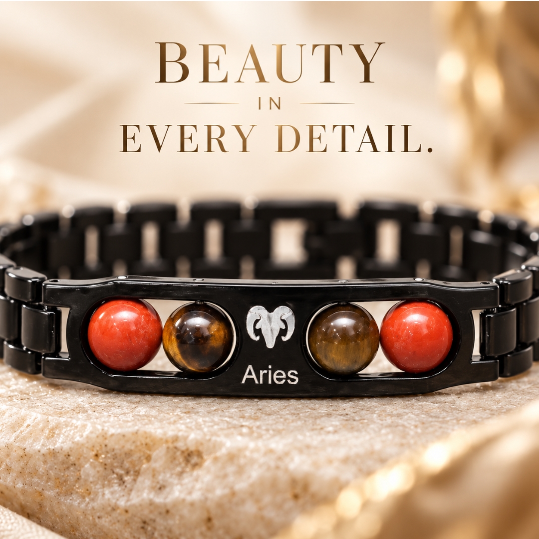 Aries Zodiac Bracelet-8mm(Boosts Motivation & Energy)