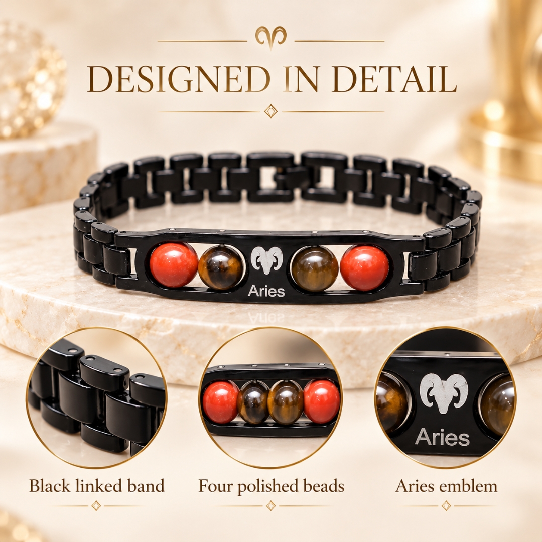 Aries Zodiac Bracelet-8mm(Boosts Motivation & Energy)