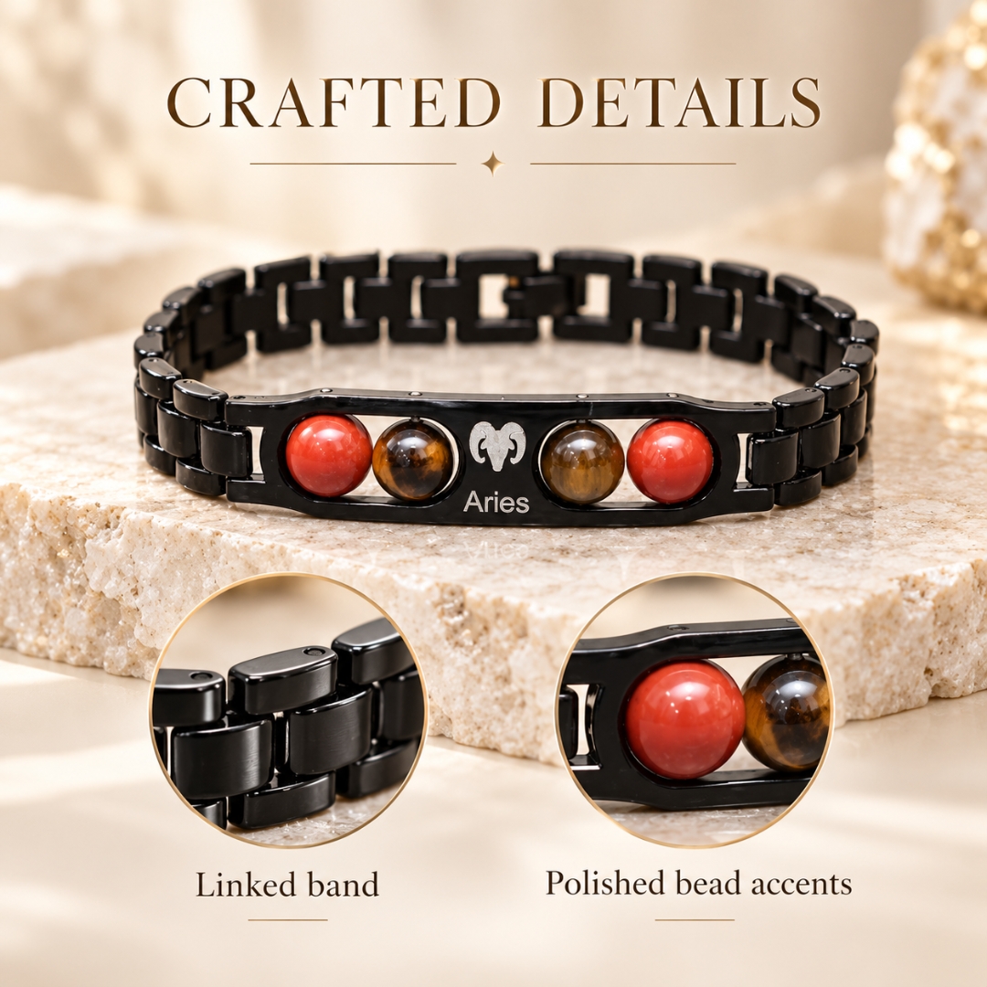 Aries Zodiac Bracelet-8mm(Boosts Motivation & Energy)