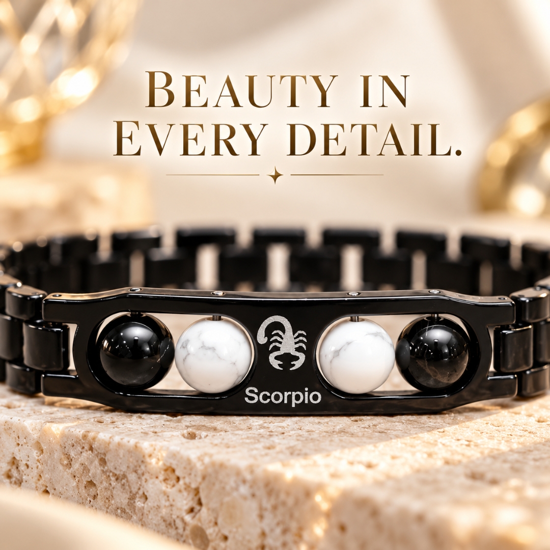 Scorpio Zodiac Bracelet with Certificate-8mm(Emotional Strength & Protection)