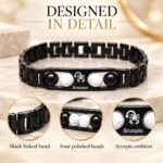 Scorpio Zodiac Bracelet with Certificate-8mm(Emotional Strength & Protection)