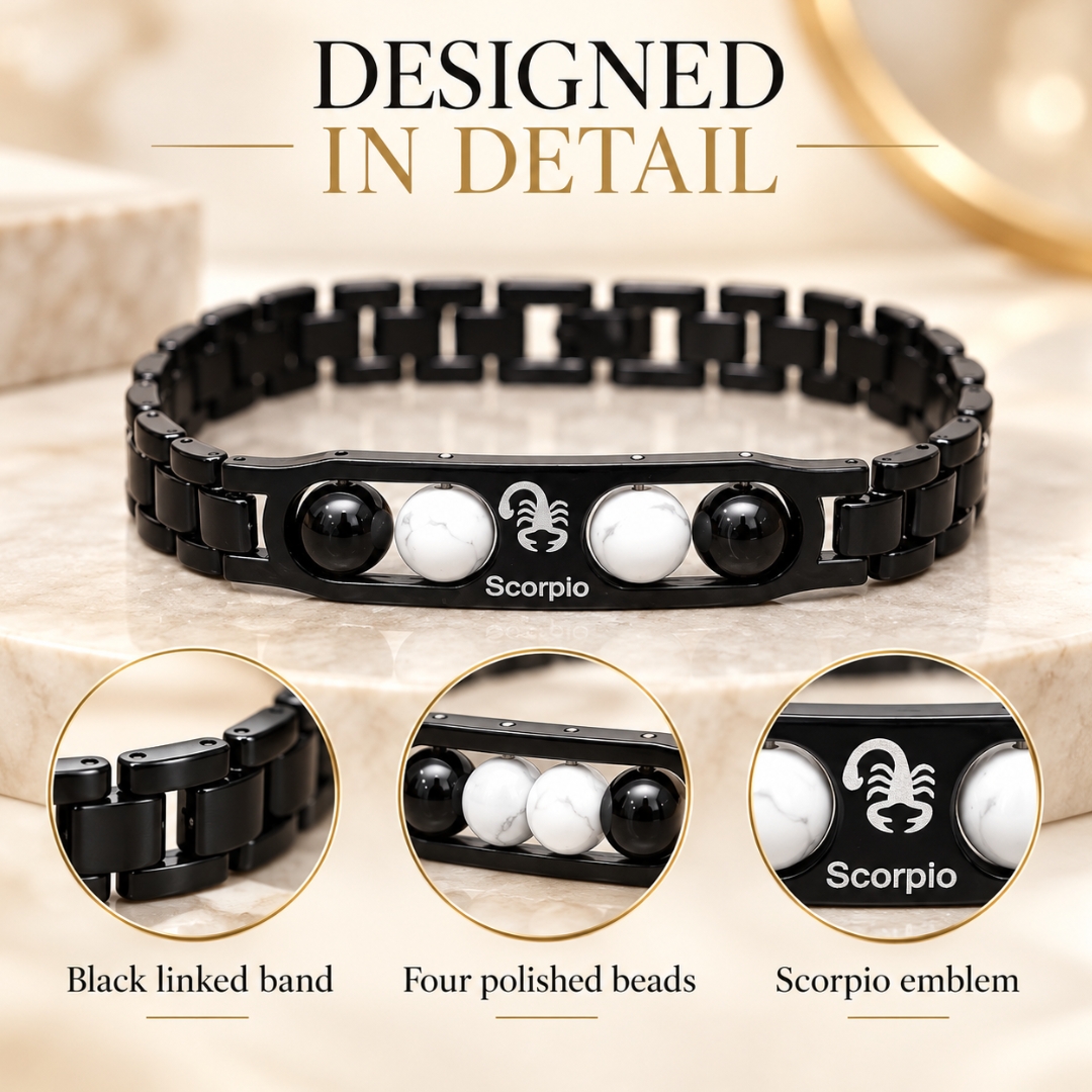 Scorpio Zodiac Bracelet with Certificate-8mm(Emotional Strength & Protection)