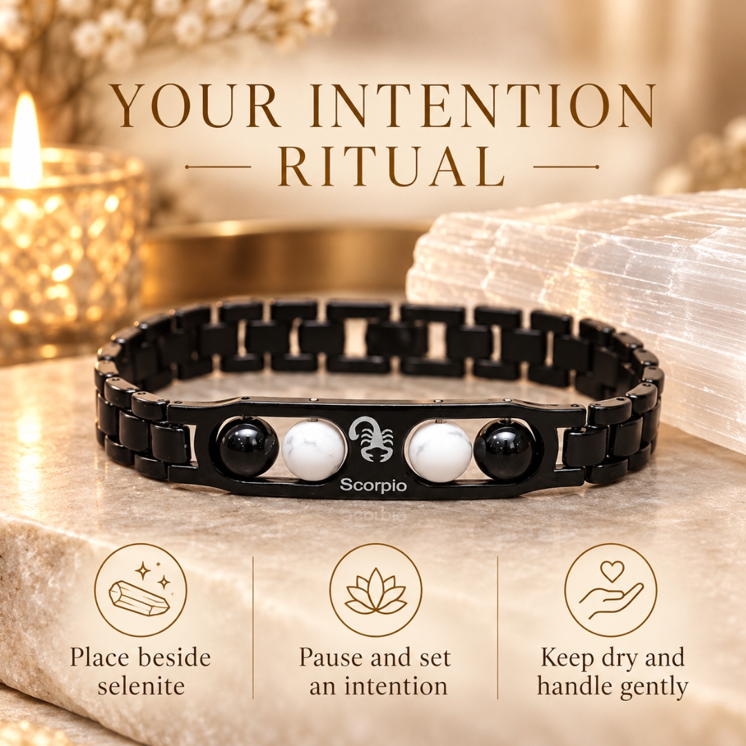 Scorpio Zodiac Bracelet with Certificate-8mm(Emotional Strength & Protection)