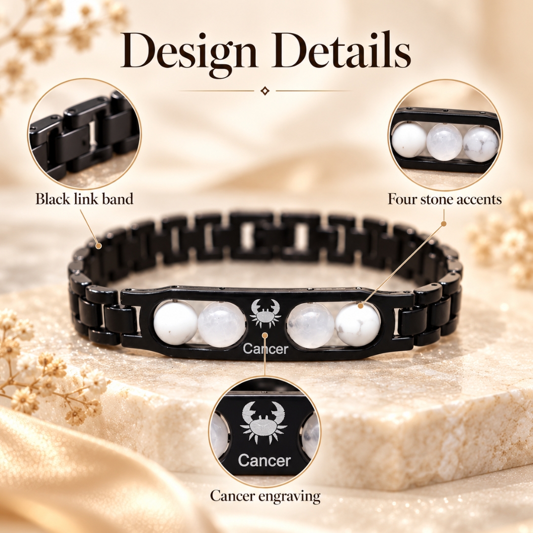 Cancer Zodiac Bracelet with Certificate-8mm(Love & Compassion)