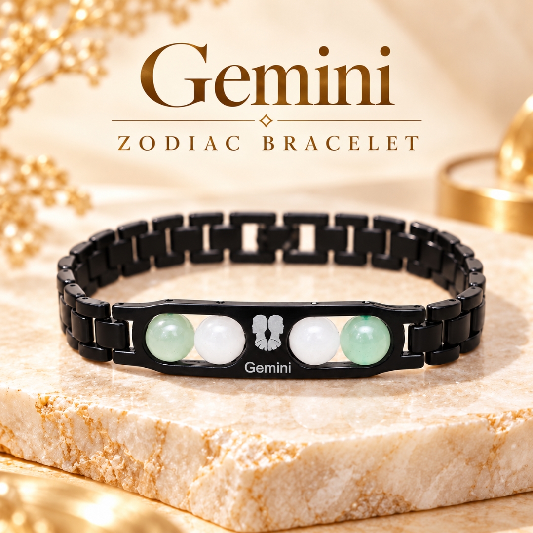 Gemini Zodiac Bracelet with Certificate-8mm(Mental Clarity & Focus)