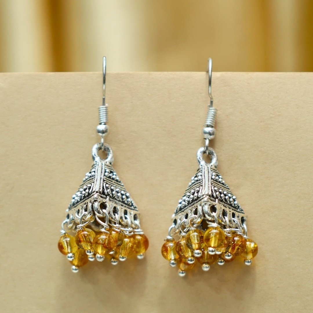 Citrine Crystal Earrings | Elegant Yellow Crystal Jewelry for Women