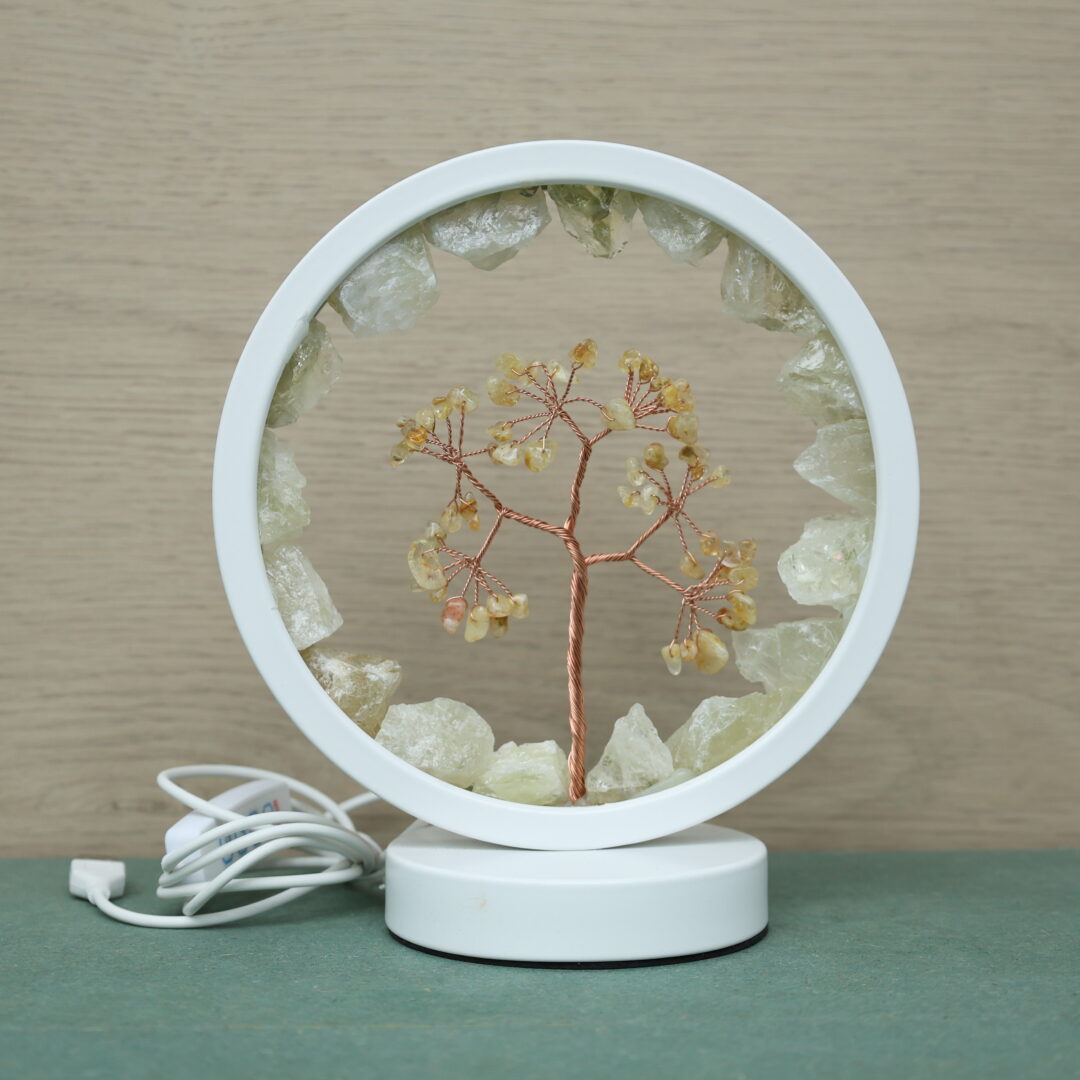 Citrine Raw Crystal Tree Lamp (Prosperity & Positive Energy)