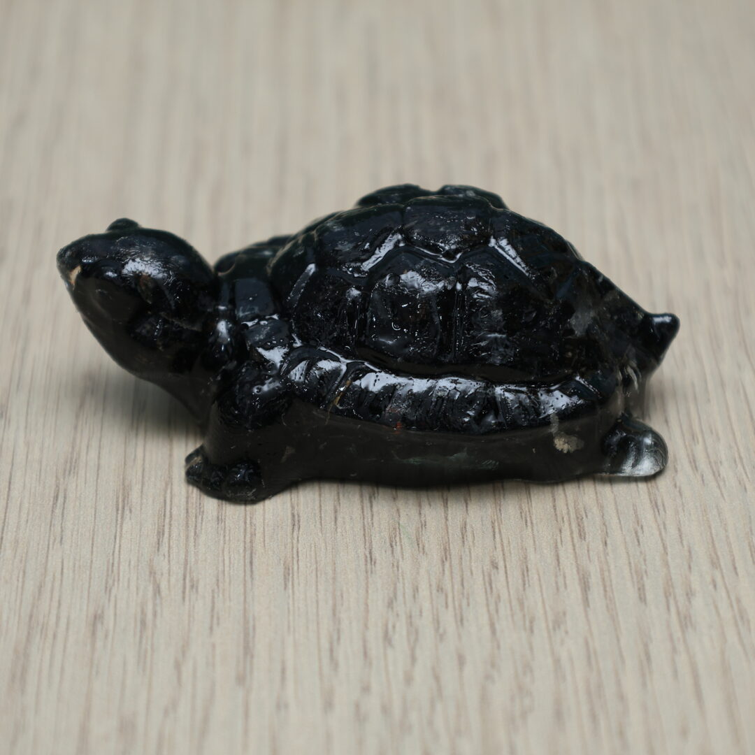 Black Touramline Crystal Raisin Turtle (Protection from Negative Energy)