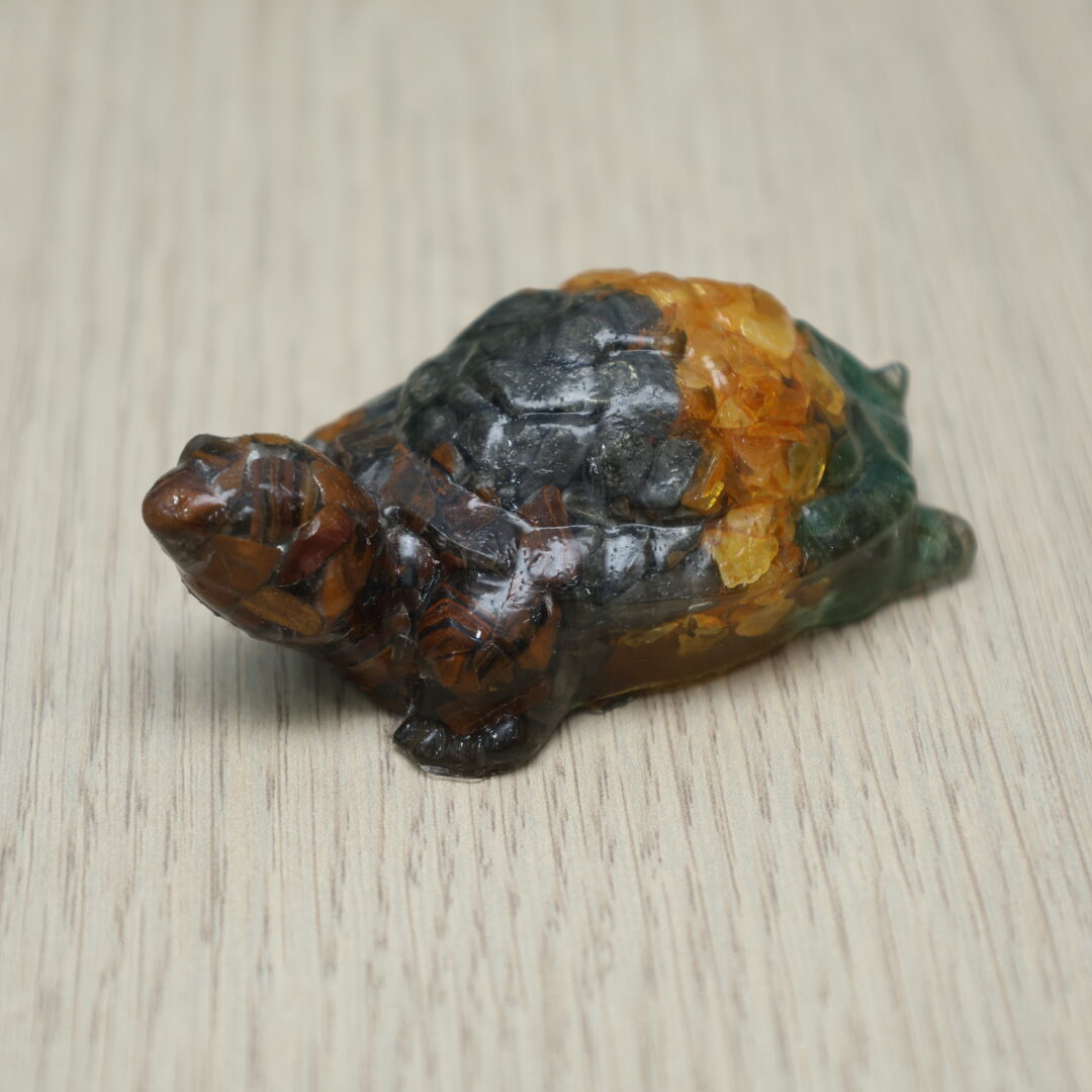 Money Magnet with Pyrite Raisin Turtle