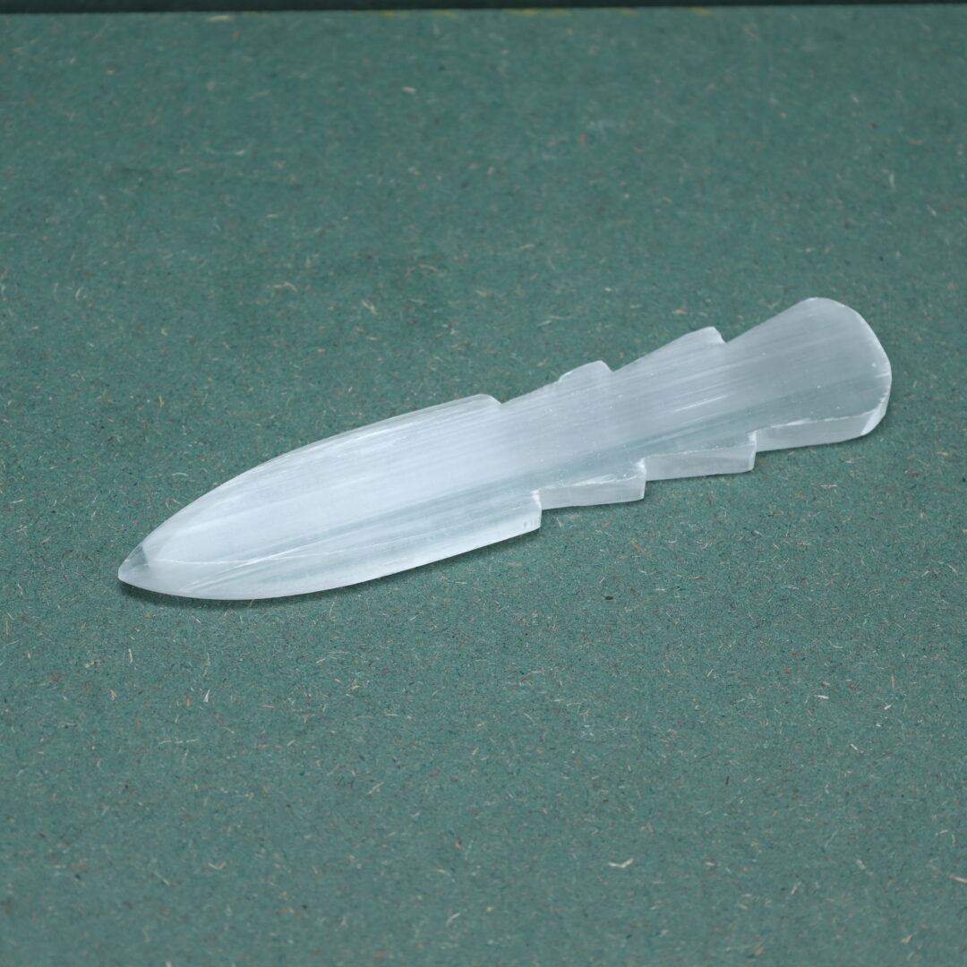 Selenite Crystal Knife (Promotes Mental Clarity)