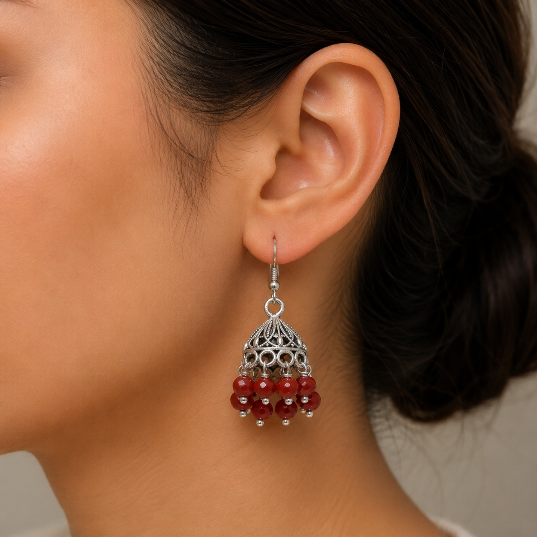 Red Jasper Crystal Earrings