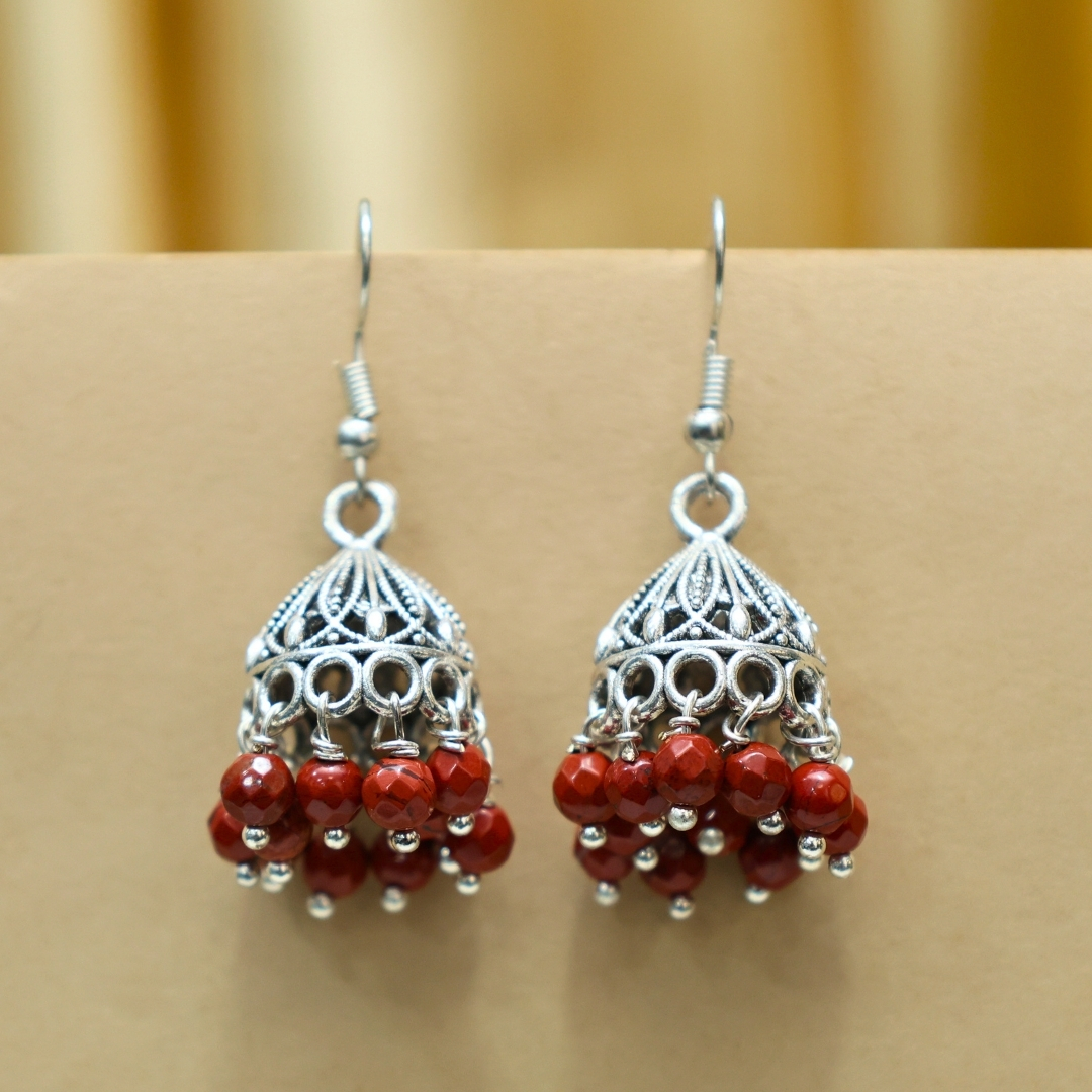 Red Jasper Crystal Earrings – Natural Gemstone Earrings for Strength & Stability