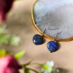 Lapis Lazuli Heart Shape Crystal Earrings – Natural Gemstone Earrings for Wisdom & Elegance