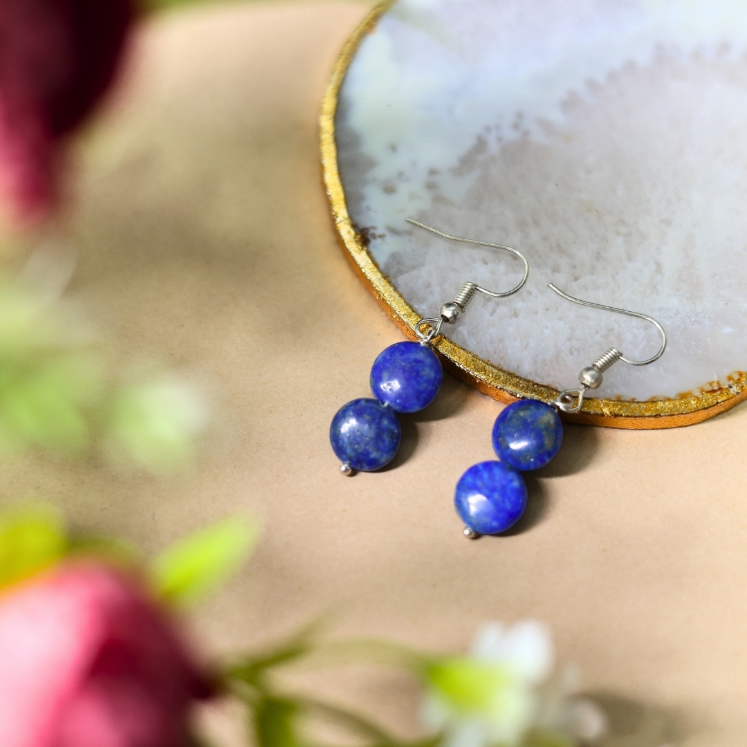 Lapis Lazuli Crystal Earrings | Healing Crystal Jewelry
