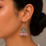 Rose Quartz Crystal Earrings – Natural Gemstone Earrings for Love & Harmony