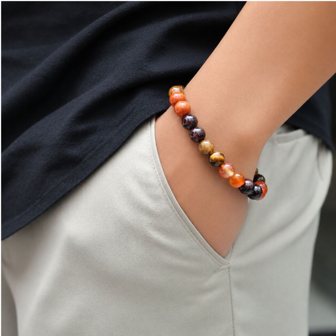 Male Fertility Crystal Bracelet- 8mm