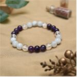 Crown Chakra Crystal Bracelet-8mm (Spiritual Growth & Inner Peace)