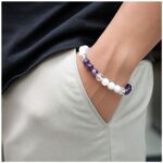 Crown Chakra Crystal Bracelet-8mm (Spiritual Growth & Inner Peace)
