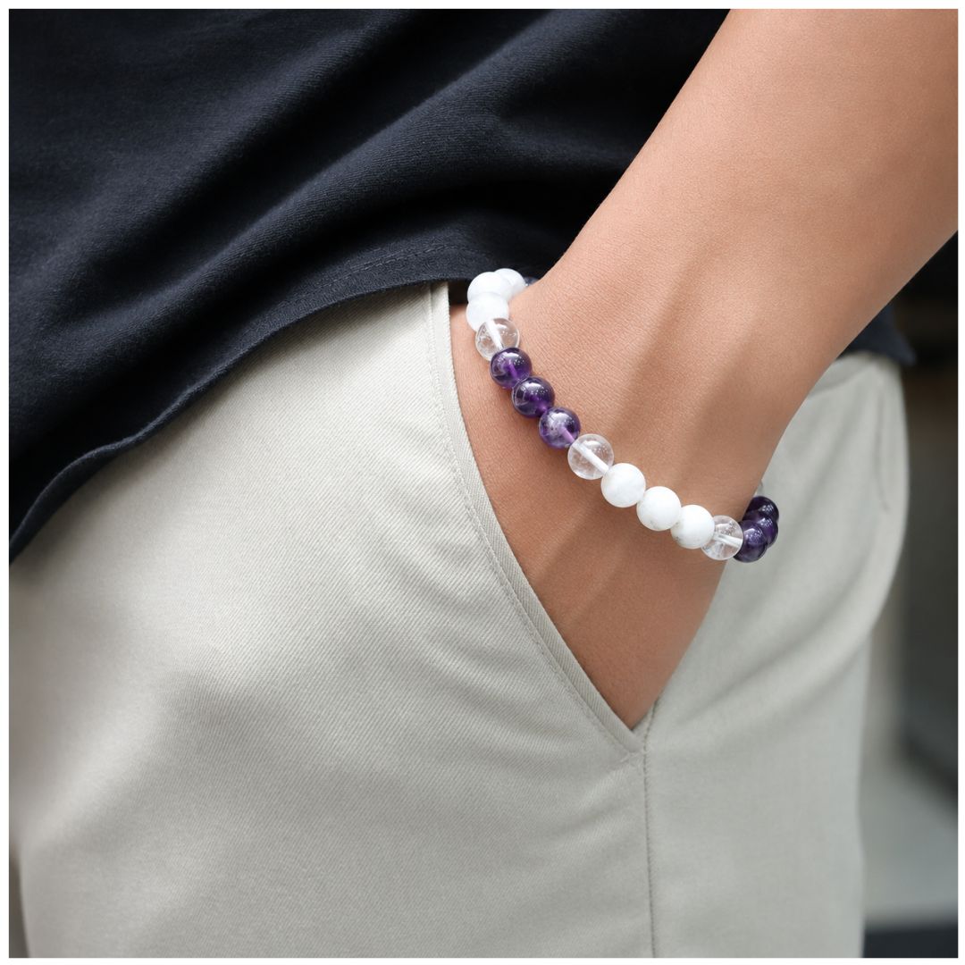 Crown Chakra Crystal Bracelet-8mm