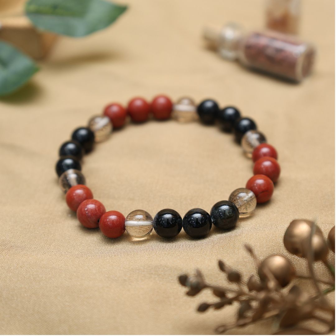 Root Chakra Crystal Bracelet-8mm (Boosts Strength & Vitality)
