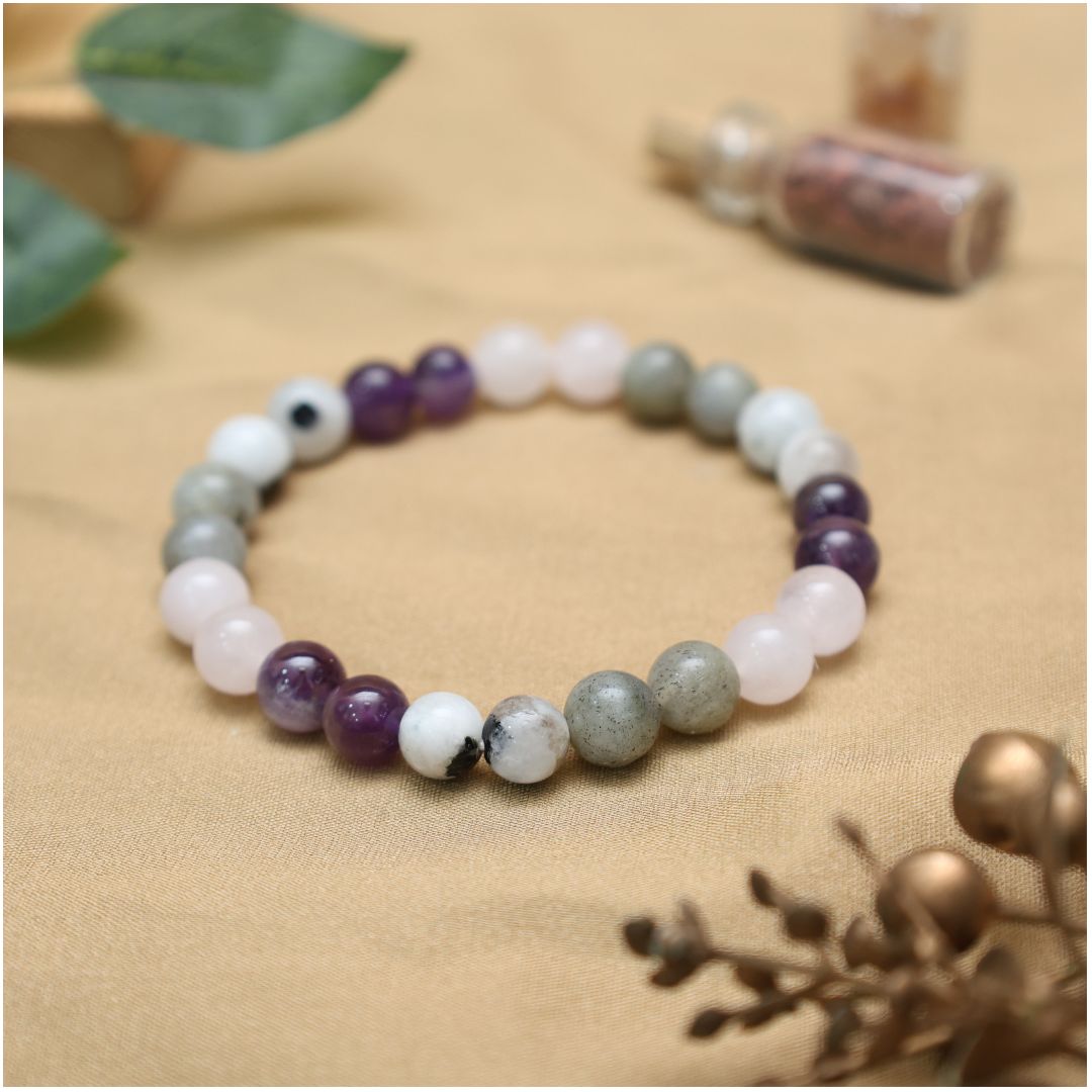 Divine Feminine Crystal Bracelet -8mm (Peace & Spiritual Growth)
