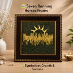 Prosperity Vastu Combo – Pyrite Owl, Pyrite Turtle & Seven Running Horses Frame