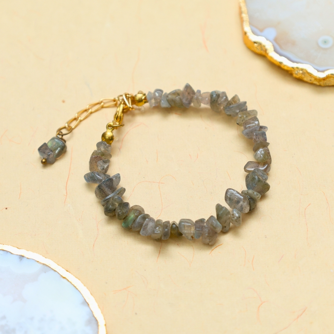 Labradorite Chips Chain Bracelet(personal growth & focus)