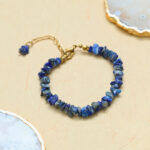 Lapis Luzli Chips Chain Bracelet (Wisdom & Confidence)