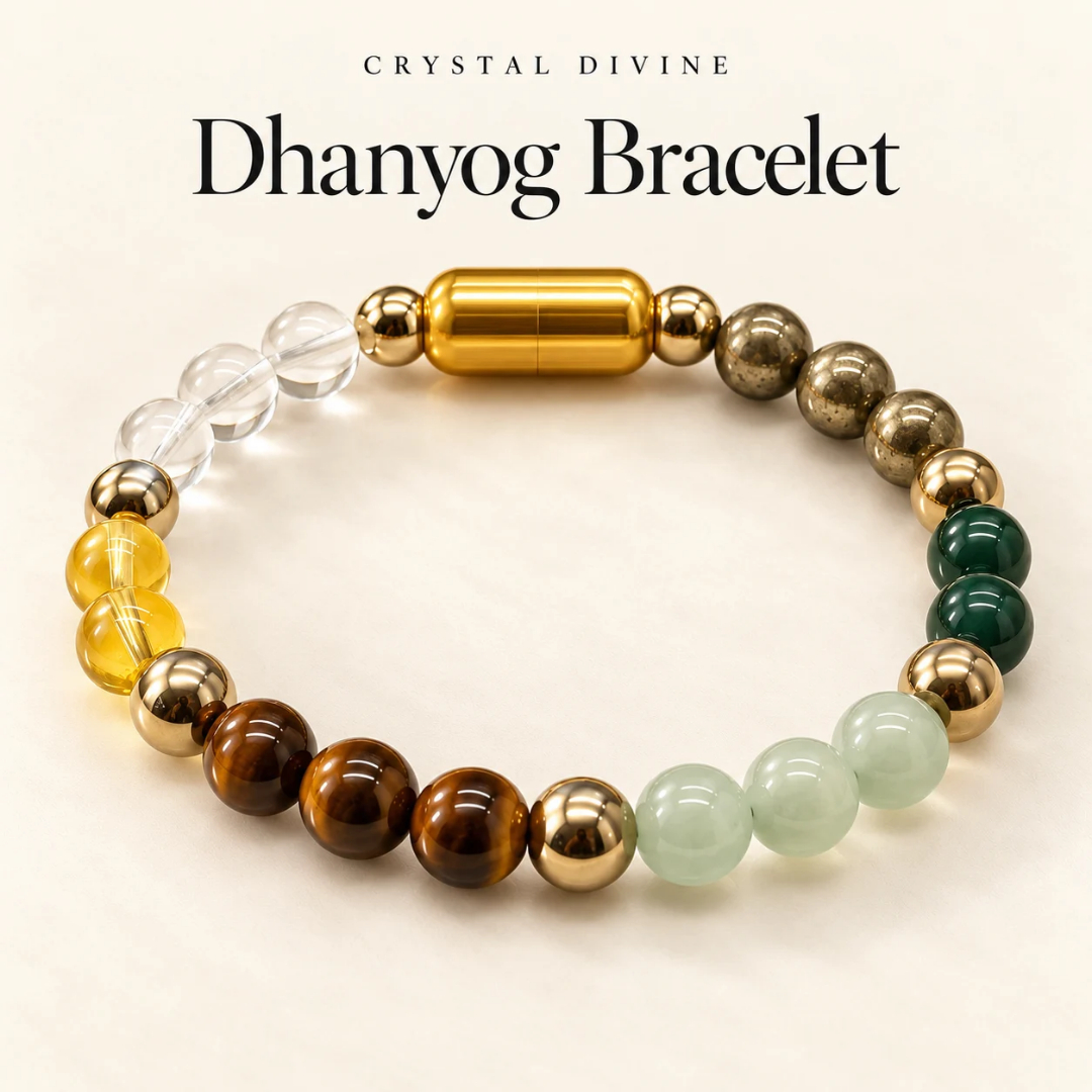 Dhanyog Magnet Bracelet-8mm(Wealth, Success & Positive Energy)