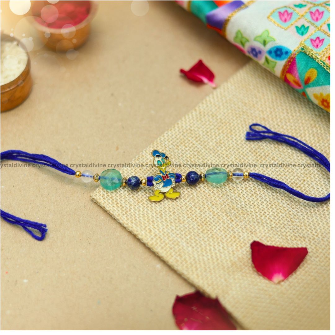 Donald Duck Crystal Rakhi (Symbol of Love & Protection)
