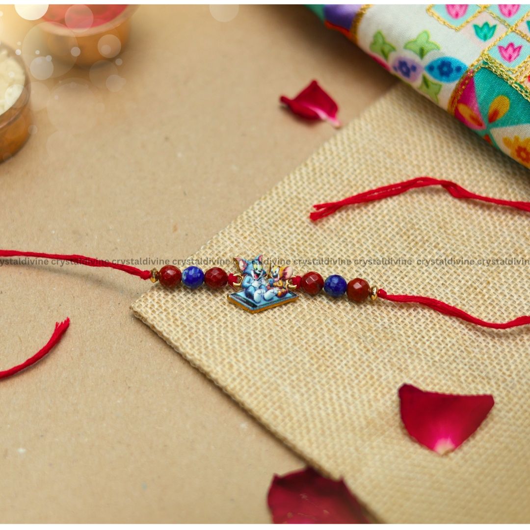 Tom & Jeery Crystal Rakhi (Strengthens the Sibling Bond)