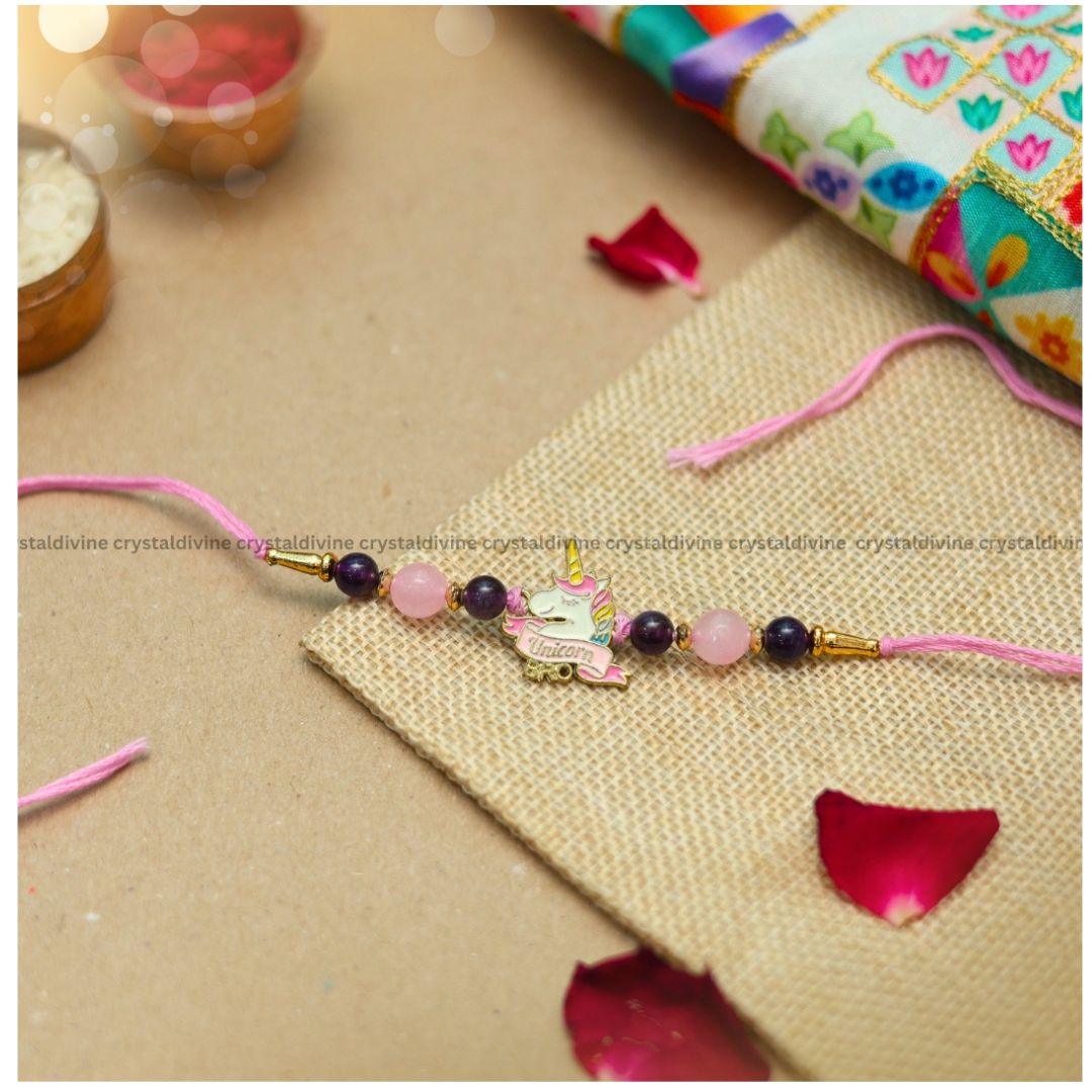 Unicorn Crystal Rakhi(Symbol of Love, Protection & Happiness)
