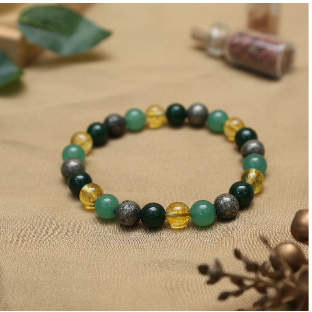 Money Magnet 4 Beads Bracelet-8mm (Attract Wealth, Prosperity & Financial Growth)
