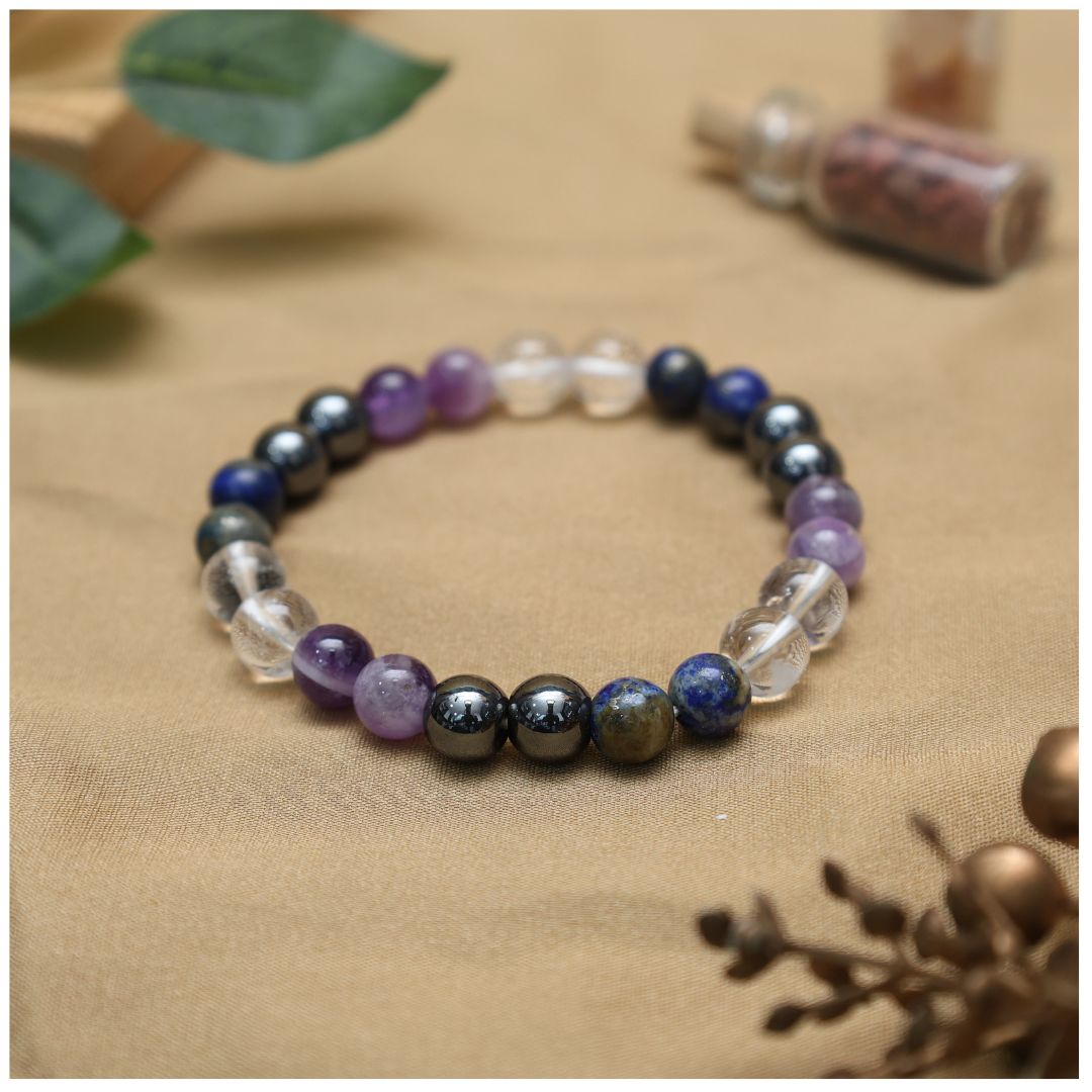 Migraine & Headache Crystal Bracelet-8mm(Calm, Clarity & Everyday Wellness)